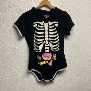 LittleForBig Cotton Romper Skeleton and Candy Print Size XL